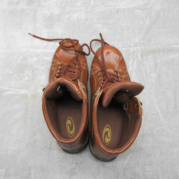 Roper Mens 11 Boots Brown Leather Rain Rugged Work Lace‎ Up Horseshoe Calf Hike - Picture 10 of 15